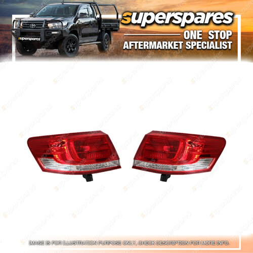 Right & Left Side Outer Tail Light for Toyota Aurion GSV40 2010-ON Red/Clear/Red