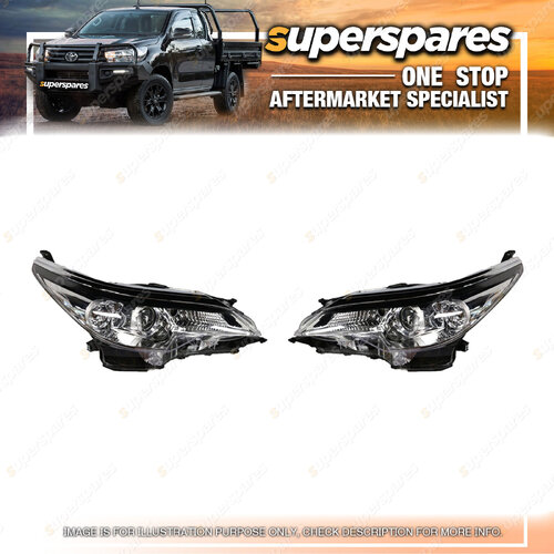 Pair of Headlight Right & Left Side for Toyota Fortuner GUN156 2015 - ON