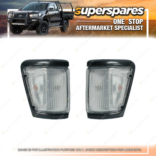 Right & Left Corner Light for Toyota Hilux 4WD LN106 Dark Grey Edge