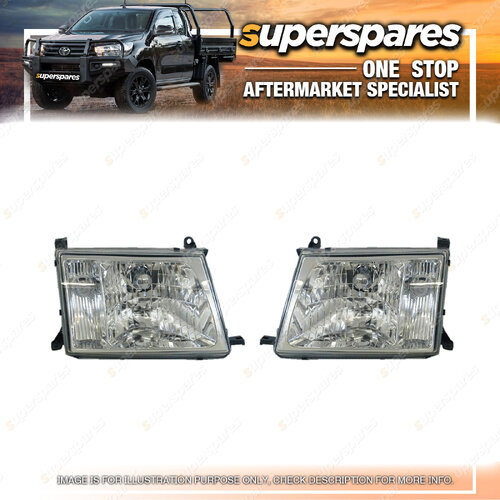 Right & Left Headlight for Toyota Landcruiser 100 SERIES Crystal 04/1998-04/2005