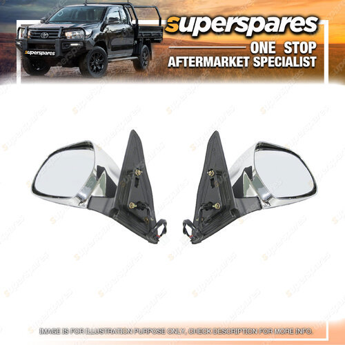 RH & LH E- Door Mirror for Toyota Landcruiser Prado J120 Silver 02/2003-10/2009