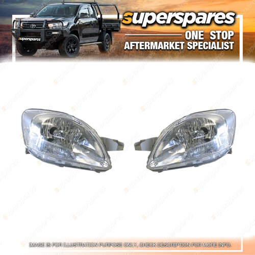 Head Light Right & Left Side for Toyota Yaris Ncp93 1.5L 01/2006 - On