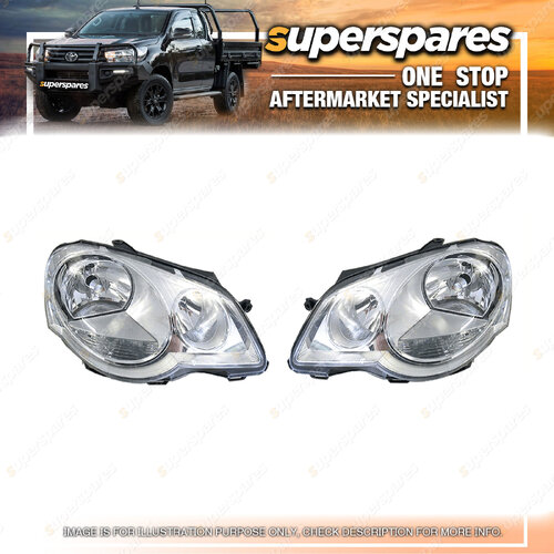 Head Light Right & Left Side for Volkswagen Polo 9N 11/2005 - 02/2010