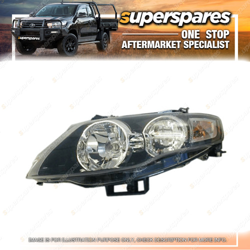 Superspares Left Headlight for Ford Falcon G6 R6 Xt FG Black 02/2008-08/2014