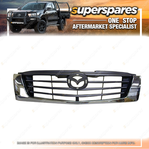 Superspares Chrome /Grey Grille for Mazda Bravo B2600 UN2 11/2002-2006