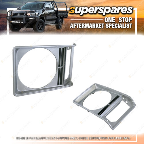 Superspares Left Headlight Case for Mitsubishi L300 SA SB Black 1980-1981