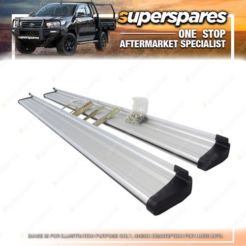 Superspares Side Steps Kit for Nissan Navara D22 12 / 2001-11 / 2005