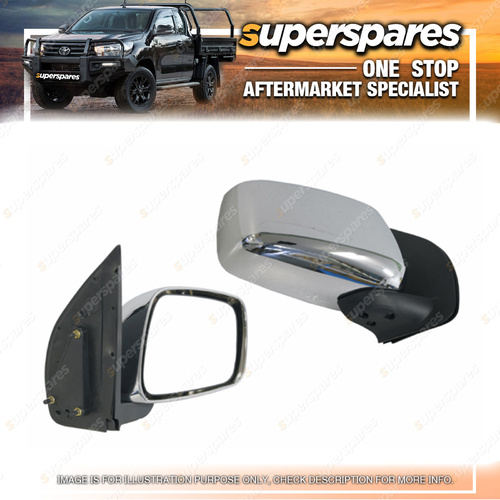 Right Manual Door Mirror for Nissan Navara D40 Chrome 12/2005-2015