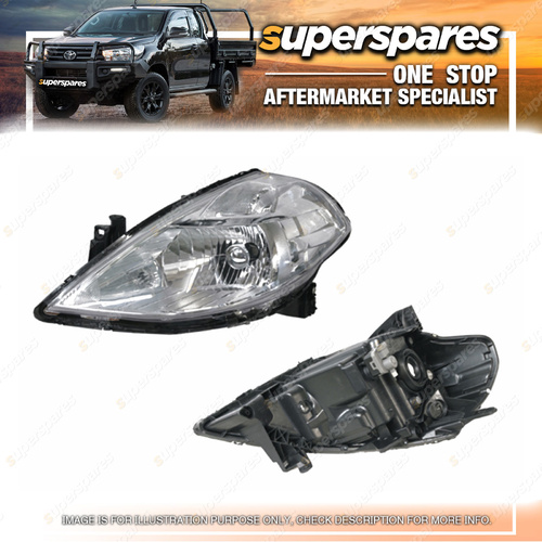 Superspares Left Hand Side Headlight for Nissan Tiida C11 2009-ONWARDS