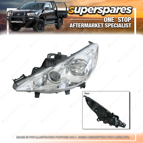 Superspares Left Headlight for Peugeot 207 A7 Style 1 02/2007-ONWARDS