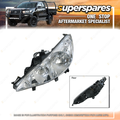 Superspares Left Headlight for Peugeot 207 A7 Style 2 02/2007-ONWARDS