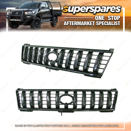 Superspares Black Front Grille for Toyota Landcruiser Prado JZ95 07/1996-07/1999