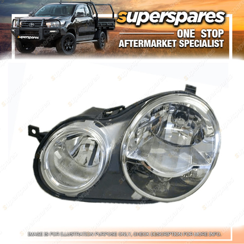 Superspares Left Twin Round Headlight for Volkswagen Polo 9N 08/2002-10/2005