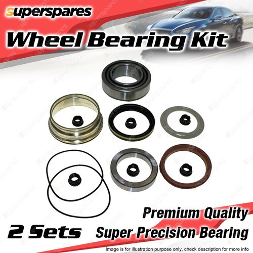 2x Rear Wheel Bearing Kit for TATA TELCOLINE DIESEL 483DL I4 1.9L 1998-2004