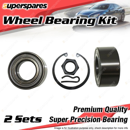 2x Front Wheel Bearing Kit for PORSCHE 930 51/52 F6 3.0L 194KW 11/1975-1977