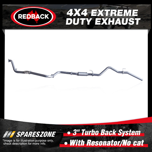 Redback 3" 409 SS Exhaust & Resonator No cat for Nissan Navara D40 2.5L 07-16