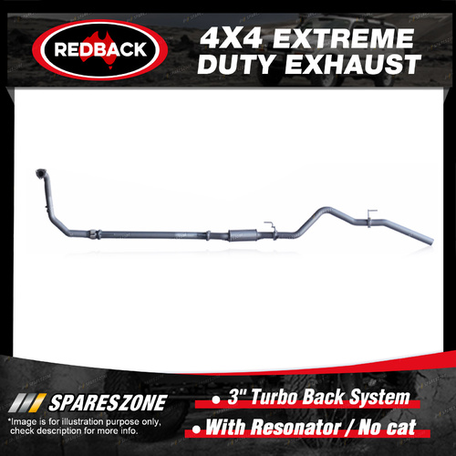 Redback 3" Exhaust & Resonator No cat for Nissan Navara D40 3.0L 01/11-07/15