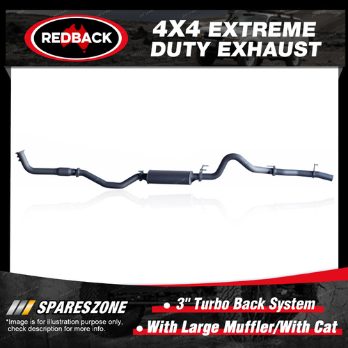 Redback 4x4 Exhaust Large Muffler & cat for Toyota Landcruiser 100 1HD-FTE 00-07