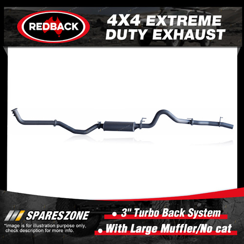 Redback 4x4 Exhaust Large Muffler No cat for Toyota Landcruiser 100 1HDFTE 00-07