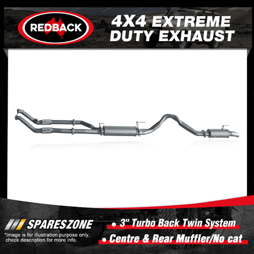 Redback 4x4 Exhaust No cat for Toyota Landcruiser 200 1VD-FTV 11/07-09/15