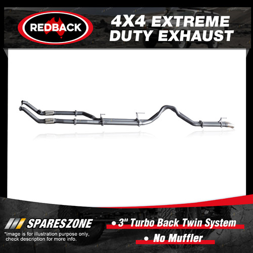 Redback 4x4 Exhaust No Muffler for Toyota Landcruiser 200 1VD-FTV 11/07-09/15