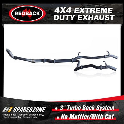 Redback 4x4 Exhaust No Muffler & cat for Toyota Landcruiser 76 1VD-FTV 03/07-on