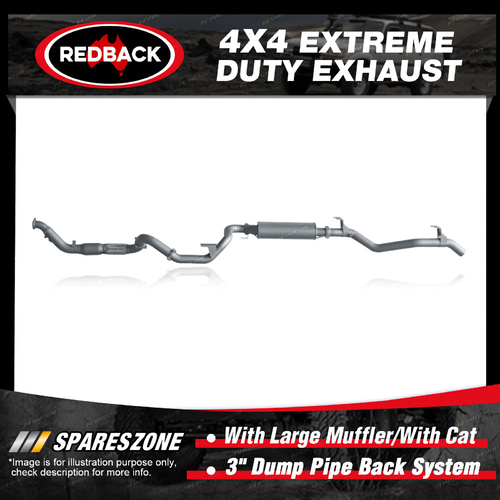 Redback 4x4 Exhaust Large Muffler & cat for Toyota Landcruiser 78 1HD-FTE Manual