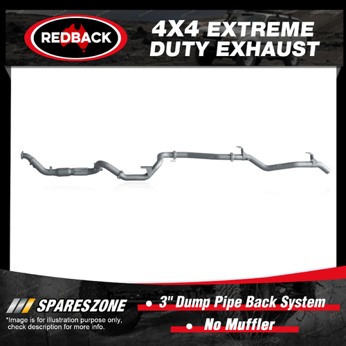 Redback 4x4 Exhaust No Muffler for Toyota Landcruiser 78 1HD-FTE 11/01-02/07