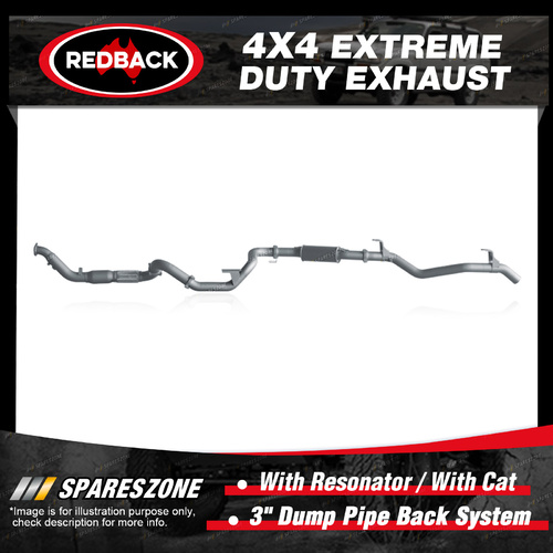 Redback 4x4 Exhaust & Resonator & cat for Toyota Landcruiser 78 1HD-FTE Manual