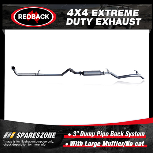 Redback 3" 409 SS Exhaust Large Muffler No cat for Toyota Landcruiser 79 1HD-FTE