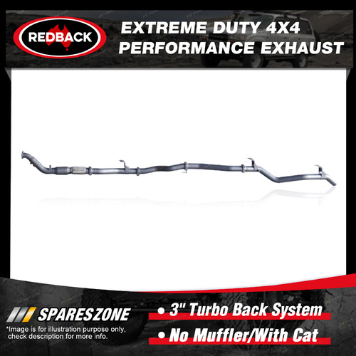 Redback 4X4 Performance Exhaust & cat for Toyota Landcruiser 79 1VD-FTV 12-16