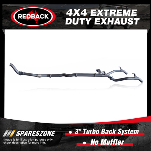 Redback 4x4 Exhaust No Muffler for Toyota Landcruiser 79 1VD-FTV 10/12-10/16