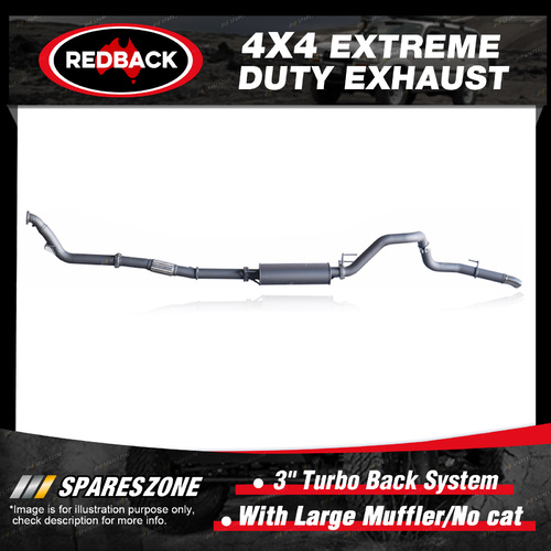 Redback 4x4 Exhaust Large Muffler No cat for Toyota Prado 120 1KDFTV 08/04-07/15