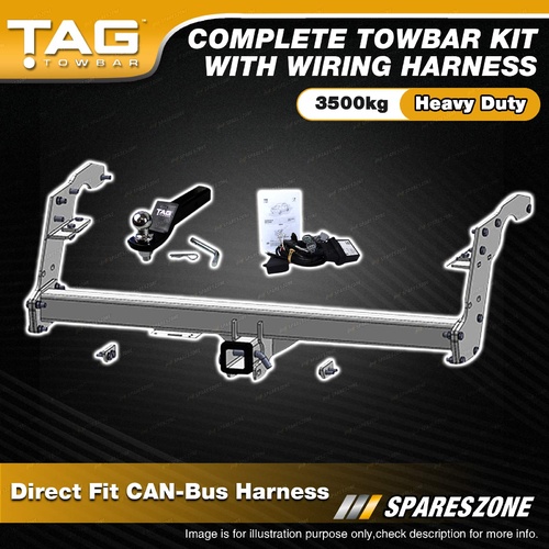 TAG HD Towbar Kit for Mazda BT-50 UP UR Powder-Coated Wiring 750023EJ 3500kg