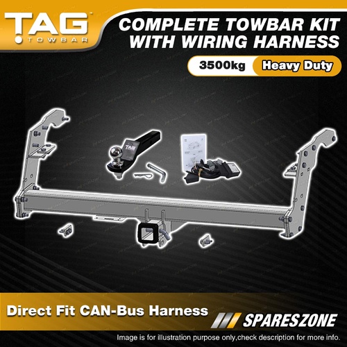 TAG HD Towbar Kit for Ford Ranger PX Mk2 Mk3 Cab Chassis 15-On Capacity 3500kg