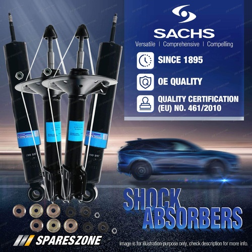 Front + Rear Sachs Shock Absorbers for Seat Toledo 2.0i 16V Hatchback 95-99