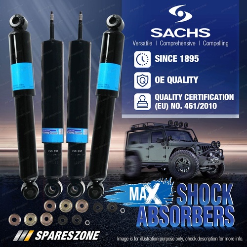 Front + Rear Sachs Max Shock Absorbers for Isuzu D-Max TF LS 3.0L 10/08-05/12