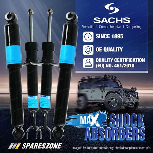 Front + Rear Sachs Max Shock Absorbers for Jeep Grand Cherokee WH Wagon 05-11