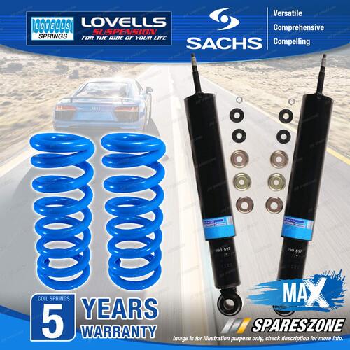 Front Sachs Max Shocks Lovells Heavy Duty Raised Springs for Nissan Patrol Y62