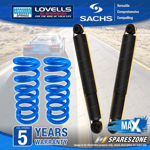 Rear Sachs Max Shocks Lovells Raised HD Springs for Nissan Patrol GU Y61