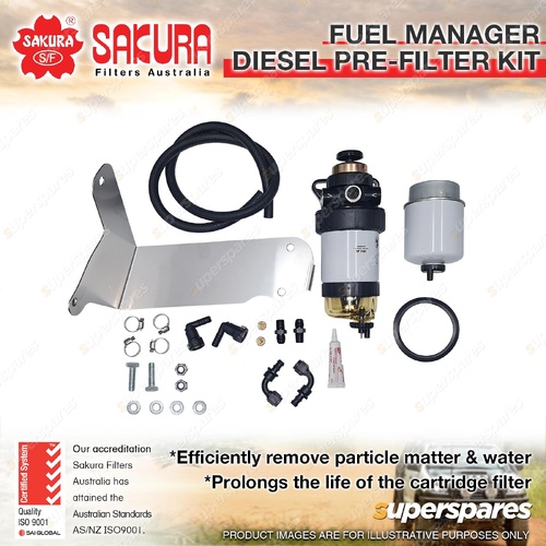 Sakura Fuel Manager Diesel Pre-Filter Separator Kit for Ford Ranger PX P4AT P5AT