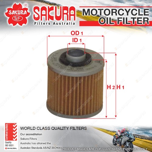 Sakura Motorcycle Oil Filter for Yamaha BT1100 FZ250R FZR250R MT-03 SR250T