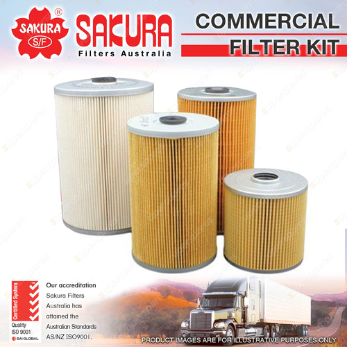 Sakura Commercial Filter Kit for Isuzu GIGA CXZ51 6WF1 Premium Quality