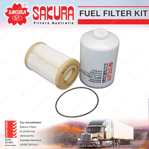 Sakura Fuel Filter Kit for John Deere Excavator 350DLC 3154G 3754G 2017-On