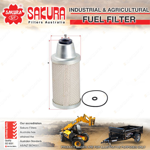 Sakura Fuel Filter for Kobelco Excavator SK200 J05ETA 4CYL 5.1L 2007-2009