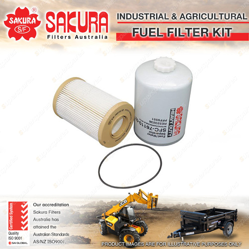 Sakura Fuel Filter Kit for John Deere Excavator 350DLC 3154G 3754G