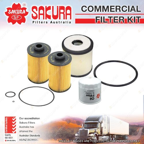 Sakura Commercial Filter Kit for Isuzu FRD107 FRR107-210 FSS110-210 FRR FSS90