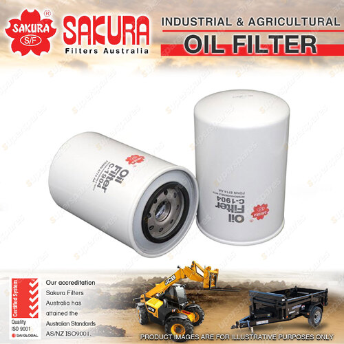 Sakura Spin-On Oil Filter for Ford 8160 8340 7.5L 8830 6.6L I6 12V Tractor 90-99