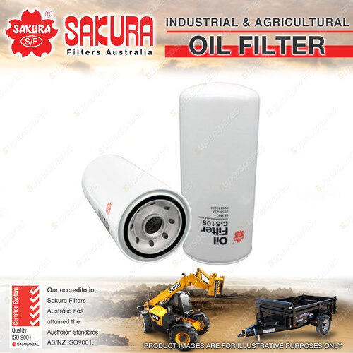 Sakura Spin-On Oil Filter for Agco Allis 9675 8.7L I6 12V Tractor 94-98 305mm