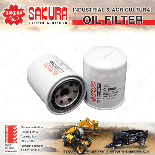 Sakura Spin-On Oil Filter for Kubota B F KX Series SVL75-3 C150H 1.5 I4 8V 00-On